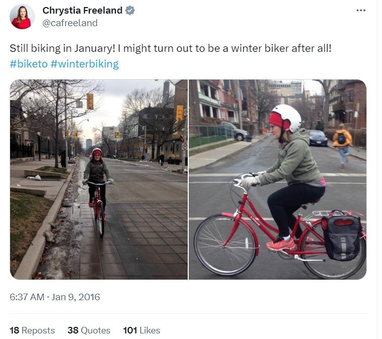 "자동차 안타요" 자전거 적극 홍보하던 캐나다 재무장관, 고속도로서...
