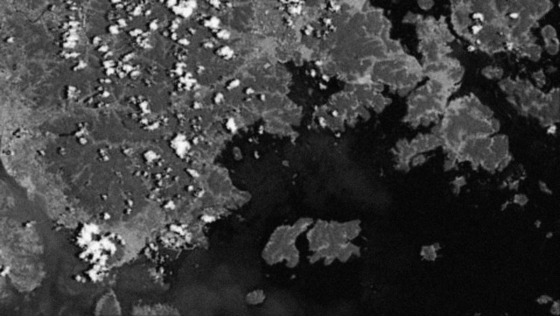 카이로스페이스가 자체 개발한 큐브위성 'KSAT3U'이 지난 7일 경남 사천과 통영 지역을 촬영한 사진. 카이로스페이스 제공