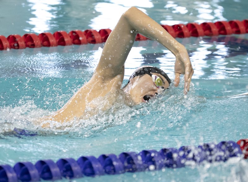 수영 국가대표 김우민이 1500m 금메달을 향해 진군한다. 사진=뉴스1