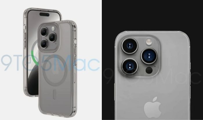 아이폰15 프로의 새로운 컬러 '티탄 그레이'의 예상 렌더링 이미지. 9to5mac