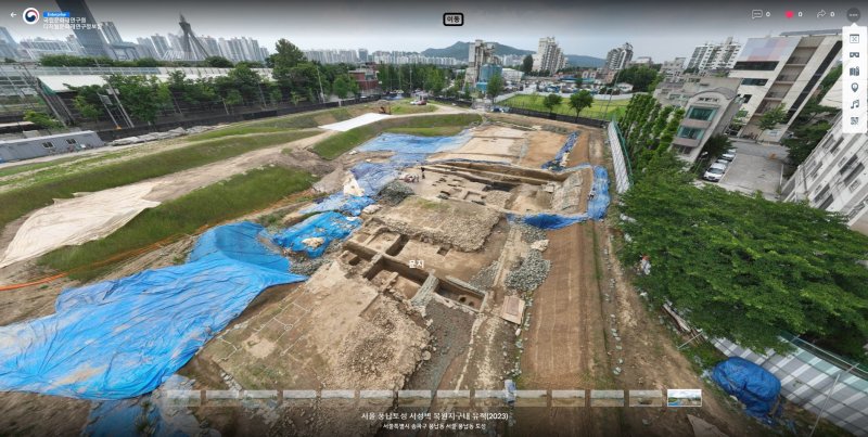 [서울=뉴시스] 가상현실(VR)로 보는 서울 풍납토성 서성벽 발굴조사 현장 *재판매 및 DB 금지