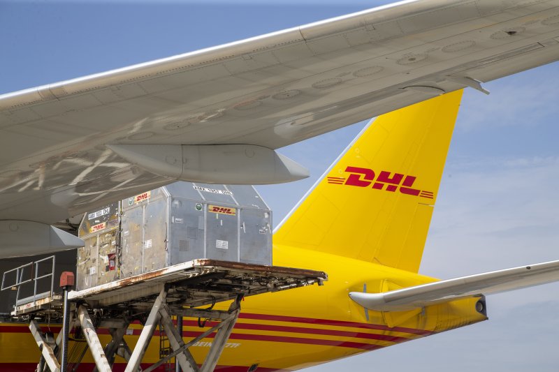 DHL 항공기 화물 하역 이미지((DHL 익스프레스 코리아 제공)