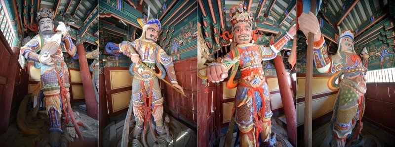 보은 법주사 소조사천왕상 왼쪽부터 북방다문천왕, 동방지국천왕, 남방증장천왕, 서방광목천왕 [문화재청 제공. 재판매 및 DB 금지]