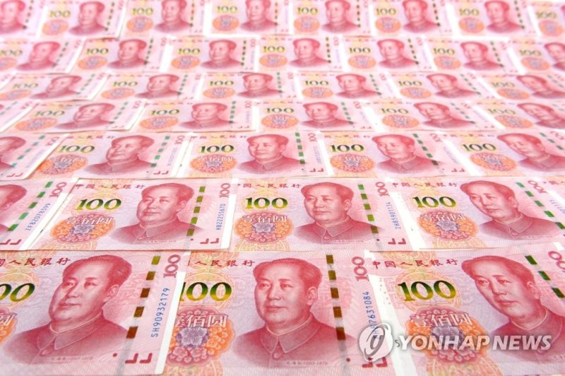 사진=연합뉴스. 중국의 100 위안(元)권 지폐.