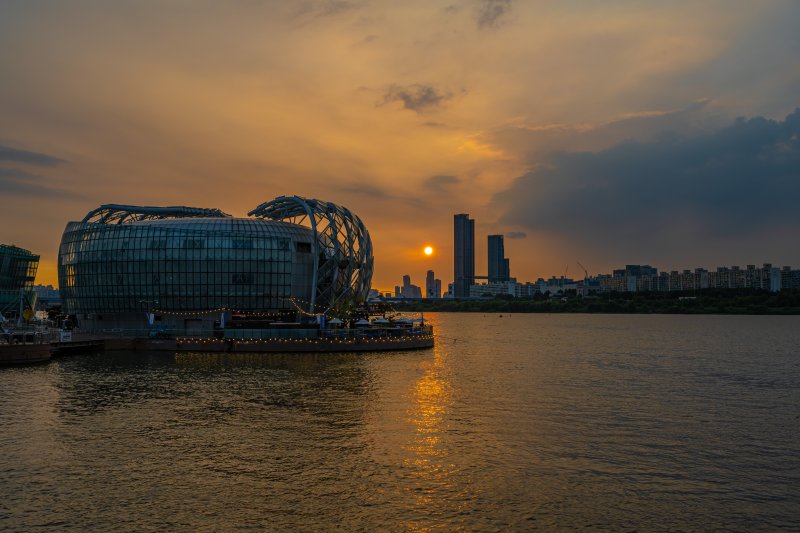 세빛섬과 함께 바라본 노을(서울관광재단 제공)