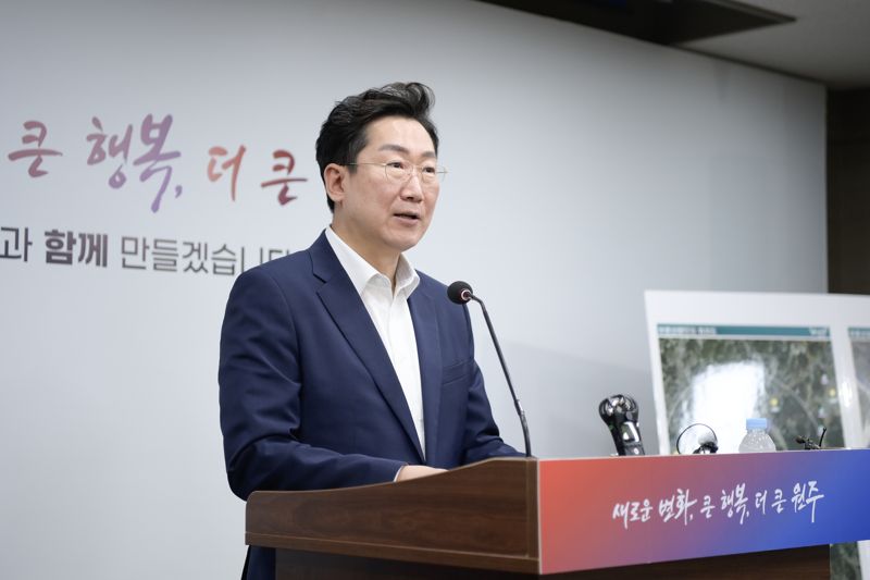 원강수 원주시장 "새로운 경제지도 그리겠다"...부론산단 15년만 첫 삽