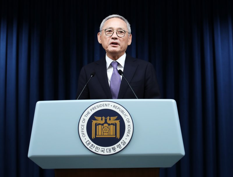 문화체육관광부 장관 후보자에 지명된 유인촌 대통령실 문화체육특별보좌관이 13일 오후 용산 대통령실 청사에서 열린 정무직 인선 발표 브리핑에서 소감을 밝히고 있다. 2023.9.13/뉴스1 ⓒ News1 오대일 기자