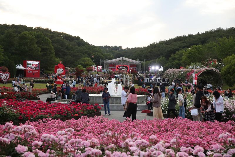 울산시의 사회조사 결과 울산시민들은 타 공공시설에 비해 공원·녹지시설에 대해서는 높은 만족을 느끼는 것으로 나타났다. 사진은 울산대공원 장미축제 모습. 울산시 제공