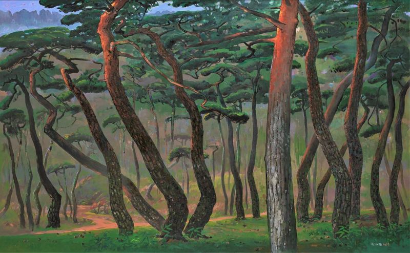 송松-아리랑 Pine-Arirang, 162×259cm, 캔버스에 유채, 2023, 변재현