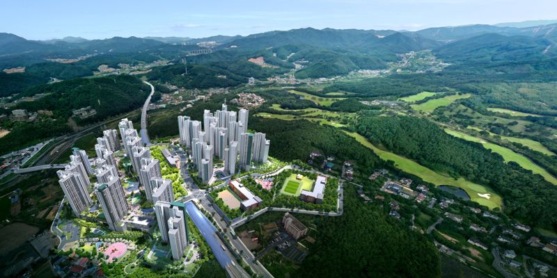 용인 '은하삼지구' 조감도. 대우건설 제공