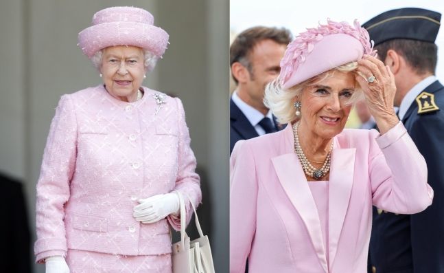 생전 엘리자베스 2세 영국 여왕(왼쪽)과 커밀라 왕비 [EPA·로이터=연합뉴스 자료사진. 재판매 및 DB 금지]