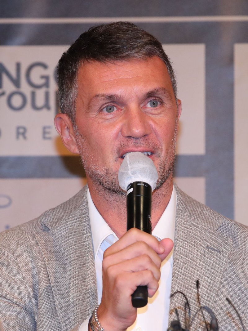 [서울=뉴시스] 권창회 기자 = 이탈리아 축구 레전드 파올로 말디니가 22일 오전 서울 여의도 페어몬트 앰배서더 서울에서 열린 레전드 올스타 기자회견에서 발언하고 있다. 이들은 내달 21일 고양종합운동장에서 열리는 레전드 올스타전에 참가한다. 2023.09.22. kch0523@newsis.com