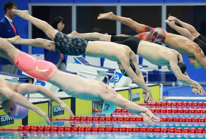 남자 계영 800ｍ는 첫 금메달과 신기록이라는 두 마리 토끼를 노린다. 사진=뉴스1