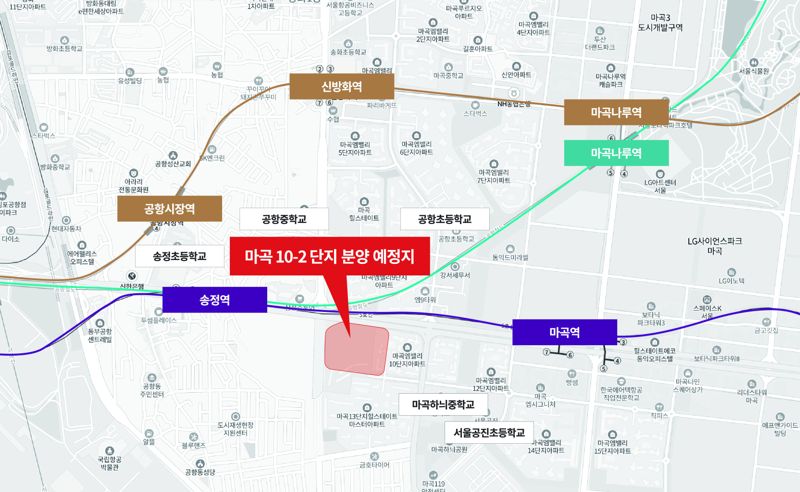 마곡지구 10-2단지 위치도. SH공사 제공