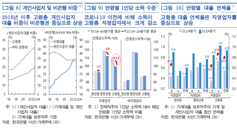 고령층 '부채의 짐' 제일 크다, 2금융권서 돈 빌린 고령 자영업자 부실 위험