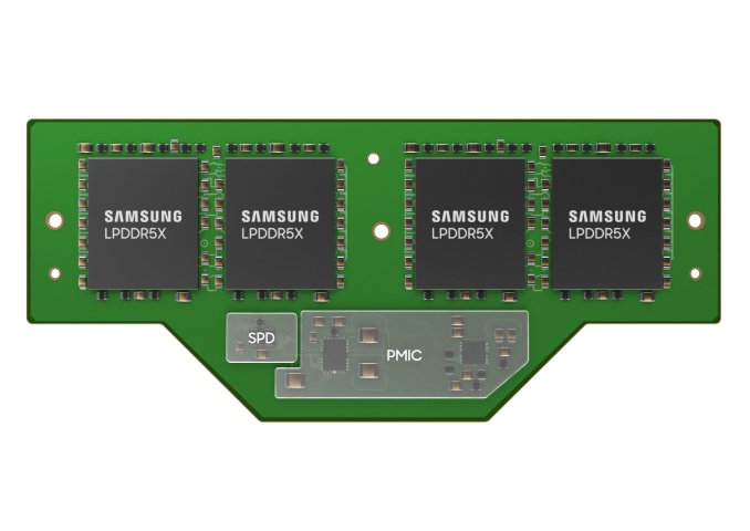 [서울=뉴시스]삼성전자는 26일 LPDDR D램 기반 7.5Gbps(기가비트 퍼 세컨드) 'LPCAMM'을 개발했다고 밝혔다. 삼성전자는 인텔 플랫폼에서 7.5Gbps LPCAMM의 동작 검증을 마쳤으며, 2024년 상용화를 위해 연내 인텔을 포함한 주요 고객사와 차세대 시스템에서 검증할 예정이다. (사진=삼성전자 제공) photo@newsis.com *재판매 및 DB 금지
