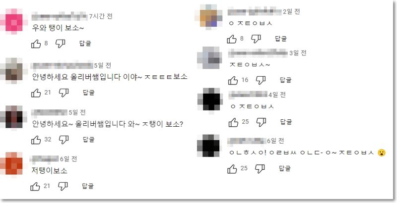 "와 X탱이 보소" 220만 유튜버 두살 딸 훈육 영상에 달린 '밈 댓글'..누리꾼들, 고소 요청 쇄도