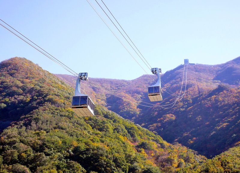 밀양 얼음골 케이블카 전경.(밀양시 제공)