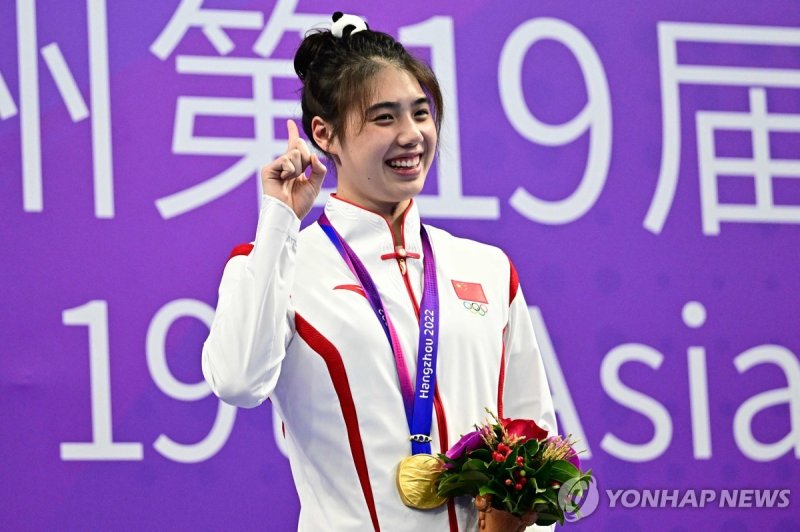 중국 수영은 무려 28개의 메달을 따냈다. 판잔러가 7개의 금메달을 따내며 최다 메달리스트가 되었고, 여자 접영 강자 장위페이는 6관왕을 차지했다. 사진=연합뉴스