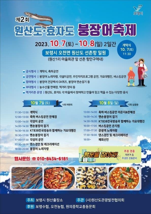 제2회 보령 원산도·효자도 붕장어 축제 7∼8일 열려 - 파이낸셜뉴스