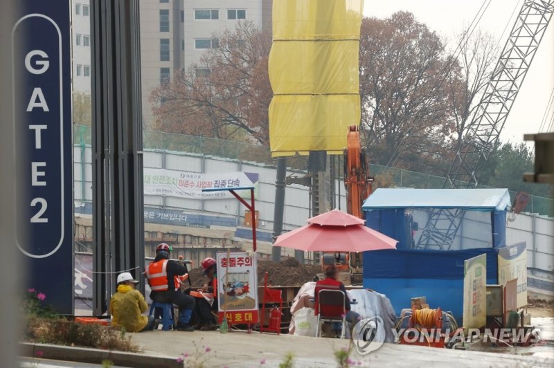 수도권의 한 아파트 공사현장. 사진=연합뉴스