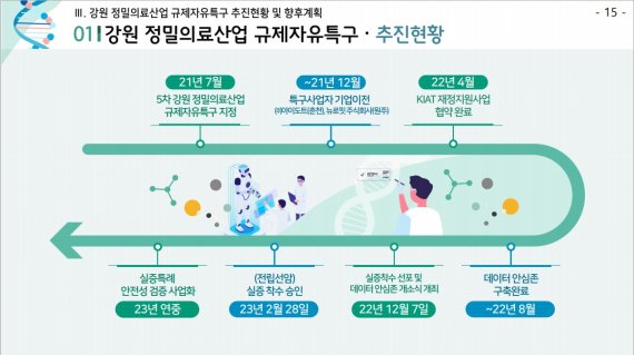 강원 정밀의료산업 규제자유특구 추진현황.