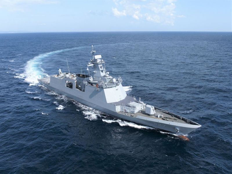현대중공업이 건조해 24일 해군에 인도한 2800t급 신형 호위함 8번함 ‘춘천함’ 모습. HD현대중공업 제공