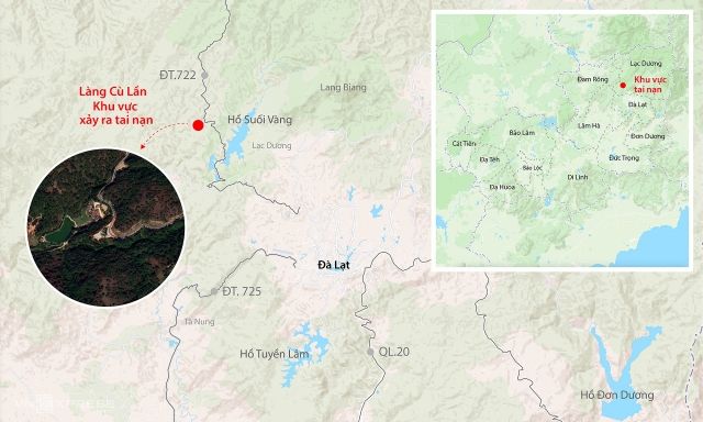 한국인 관광객 4명이 급류에 휩쓸린 사고 지역. VN익스프레스 캡처
