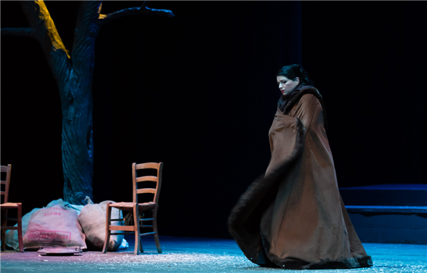 소프라노 마리아 토마시(Maria Tommasi)의 Teatro Politeama Greco 오페라 라보엠 공연 장면. 솔오페라단 제공