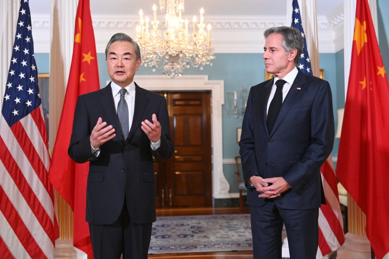 토니 블링컨 미국 국무부 장관과 왕이 중국 외교부장 /사진=신화연합뉴스