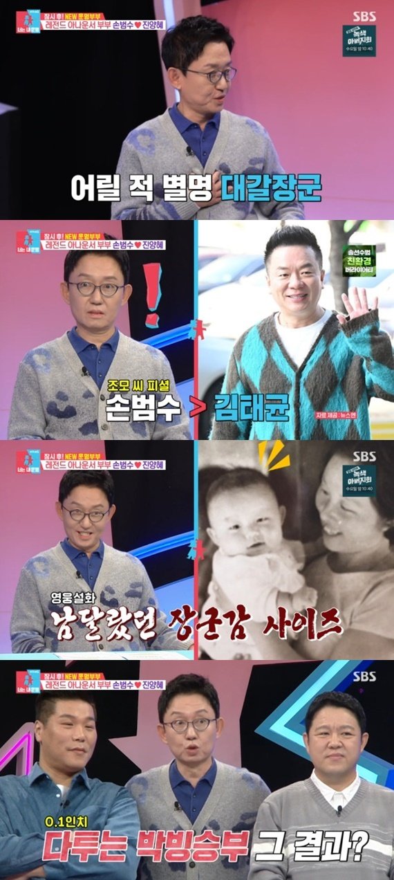 손범수 별명 대갈장군…김구라·서장훈과 머리 크기 비교
