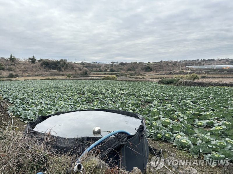 제주지역 농업용수 간이공급시설. 제주도는 총사업비 1584억원을 투입해 지역별 공급시설을 연결하는 통합 광역화 사업을 2028년까지 추진하고 있다. 사진=연합뉴스
