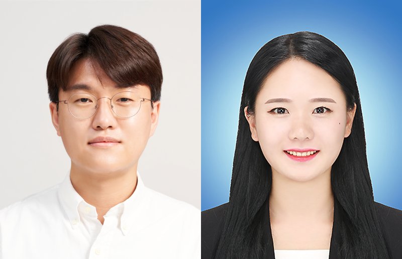 7일 친환경소재대학원, 화학공학과 조창신 교수(왼쪽)와 박사과정 장주영 씨 연구팀이 양배추 등 식물에서 얻은 균에 탄수화물을 주입한 잔탄검(xanthan gum)은 화장품의 좋은 성분이 베터리 전극의 보호막을 만든다는 연구결과가 발표됐다.(포스텍제공)2023.1.7/뉴스1