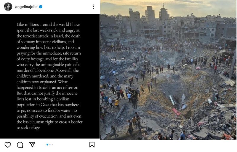 이스라엘 대통령, 안젤리나 졸리 "가자지구 거대한 무덤" 비난에 발끈