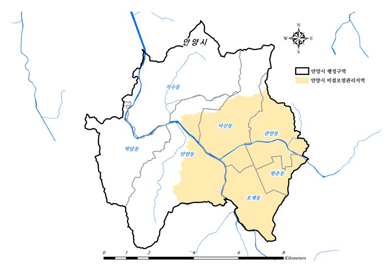 안양시 비점관리유역 행정구역도. /안양시 제공