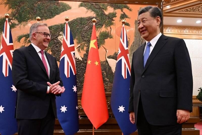 앤서니 앨버니지 호주 총리와 시진핑 중국 국가주석. 사진=연합뉴스