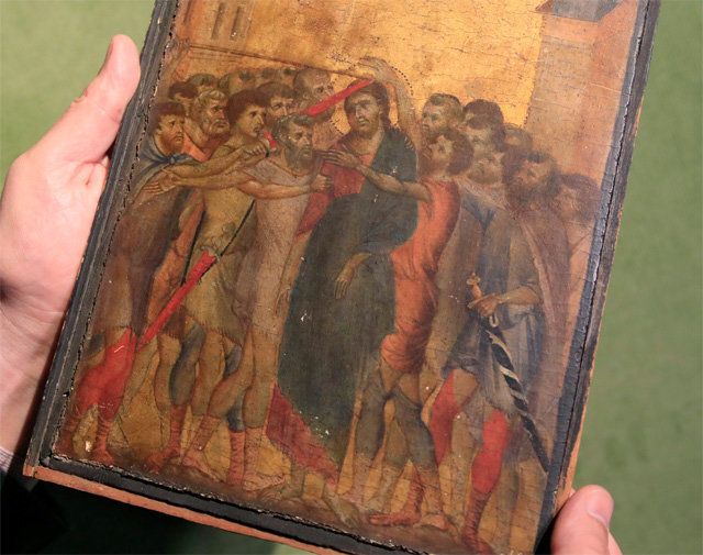 이탈리아 화가 조반니 치마부에(1240∼1302)의 작품 ‘조롱당하는 그리스도’ AP 뉴시스