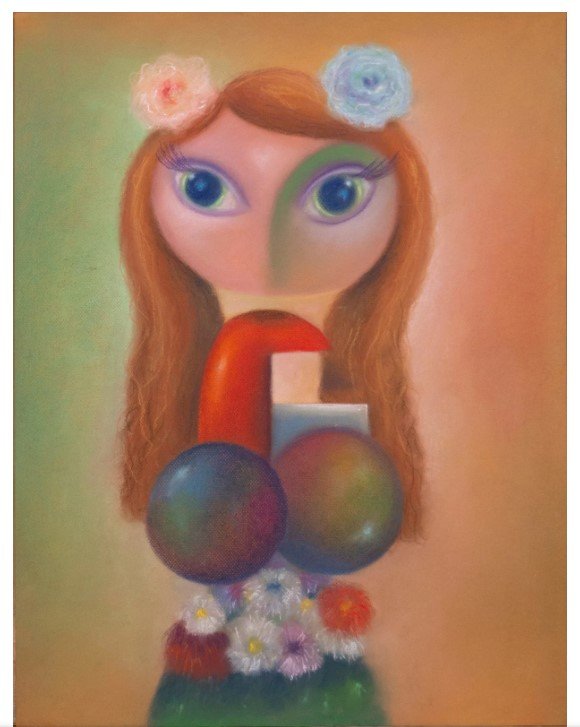 GORKA MOHAMED MAGNOLIA PISTACHE DEL SKY WITH DIAMONDS, 2022 Pastel on paper65 x 50 cm Copyright The Artist *재판매 및 DB 금지