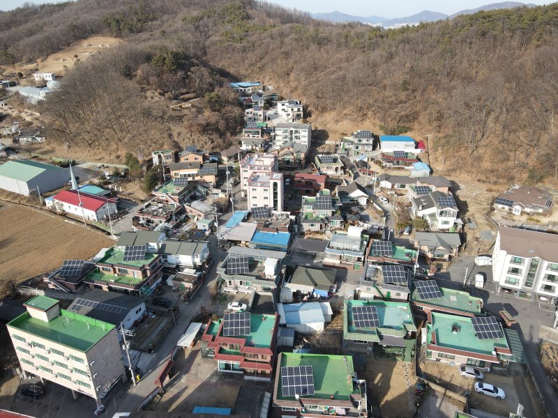 모현읍 일산1리 태양광설비 전경. 용인시 제공