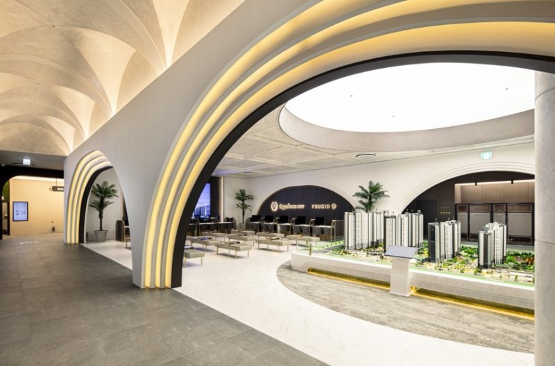 왕길역 로열파크씨티푸르지오 주택전시관 모습(DK아시아 제공)