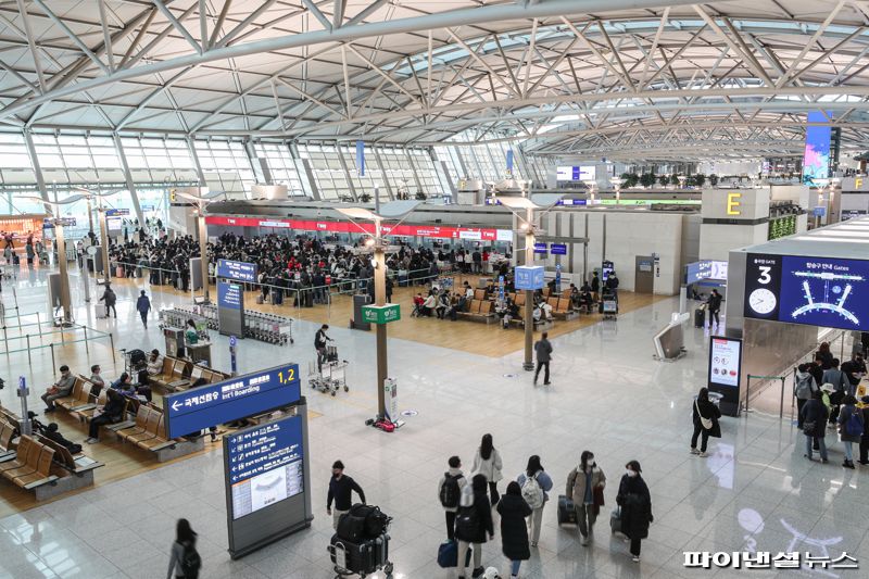 인천국제공항 제1여객터미널 전경. 인천국제공항공사 제공