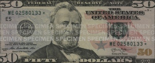 미국 50달러 지폐. 자료: 미 화폐교육프로그램