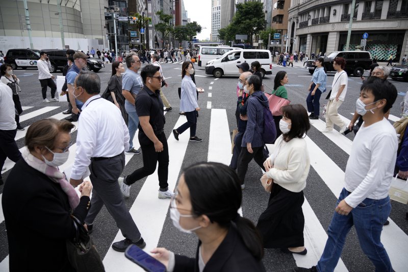 일본 도쿄 긴자 일대 시민들 모습. 뉴시스