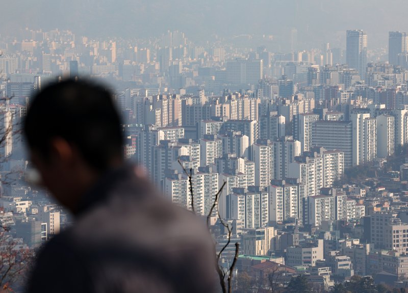 서울 남산에서 바라본 아파트 단지 모습. / 사진=뉴시스