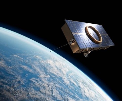 한화시스템은 민간기업 최초로 고해상도 지구 관측위성(SAR 위성)을 올해 안에 우주로 쏘아올린다. 한화시스템이 자체 제작한 '소형 SAR 위성' 이미지. 한화시스템 제공