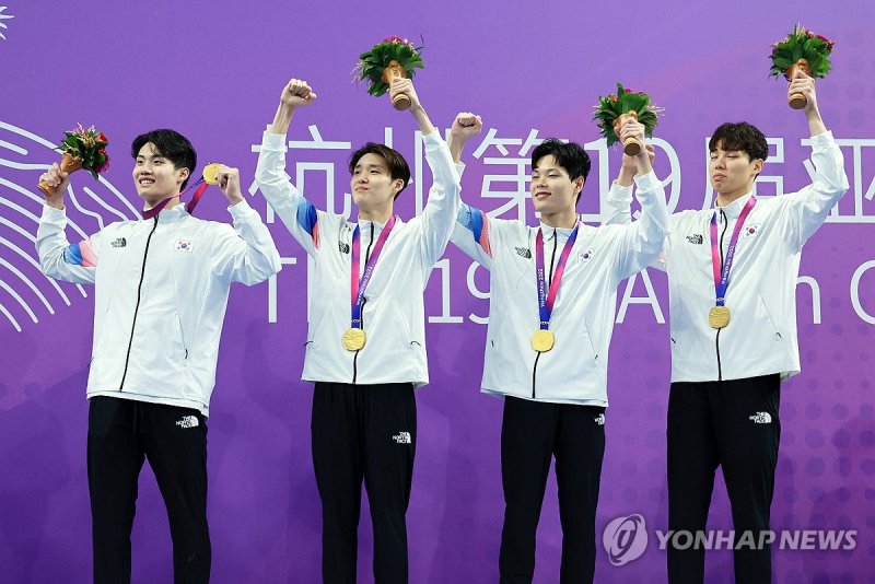 남자 계영 800ｍ 예선, 이호준·이유연·김영현·김우민 순... 황선우 제외