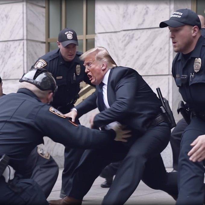 생성형 AI가 만든 트럼프 체포 가짜 사진