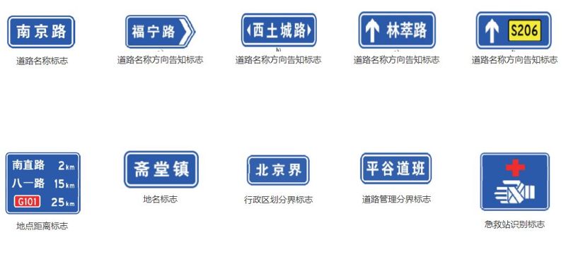 베이징시 교통부 홈페이지에 안내된 교통 표지판. 베이징시 교통부 홈페이지 캡처.