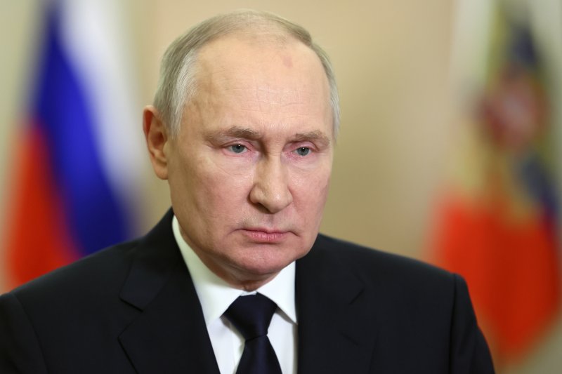 FILE - Russian President Vladimir Putin speaks during a video celebrating the anniversary of the referendum called illegal by the U.N. in four Ukrainian regions one year ago, in Moscow, Russia, on Sept. 30, 2023. (Mikhail Metzel, Sputnik, Kremlin Pool Photo via AP, File) /뉴시스/AP /사진=뉴시스 외신화상