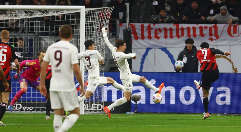 바이에른 뮌헨이 프랑크푸르트에 대패했다. ⓒ 로이터=뉴스1